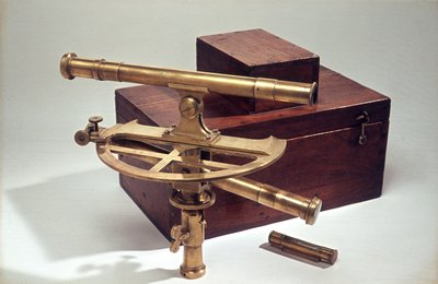 Graphometer in fitted wooden case by Etienne Lenoir
